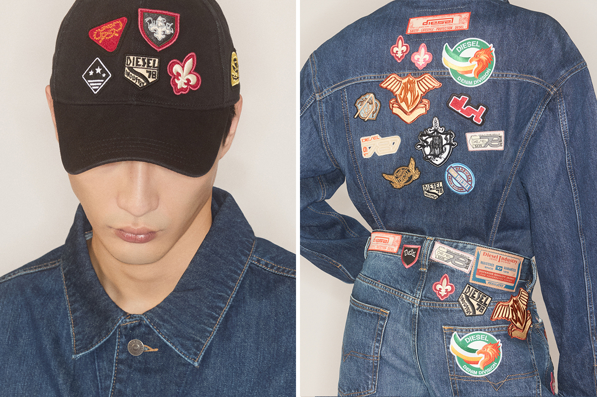 DIESEL  これからの季節に　パイピングライン刺繍装飾セットアップ　お洒落 渋谷店でデニムアイテムを自由にカスタマイズできる体験型サービス